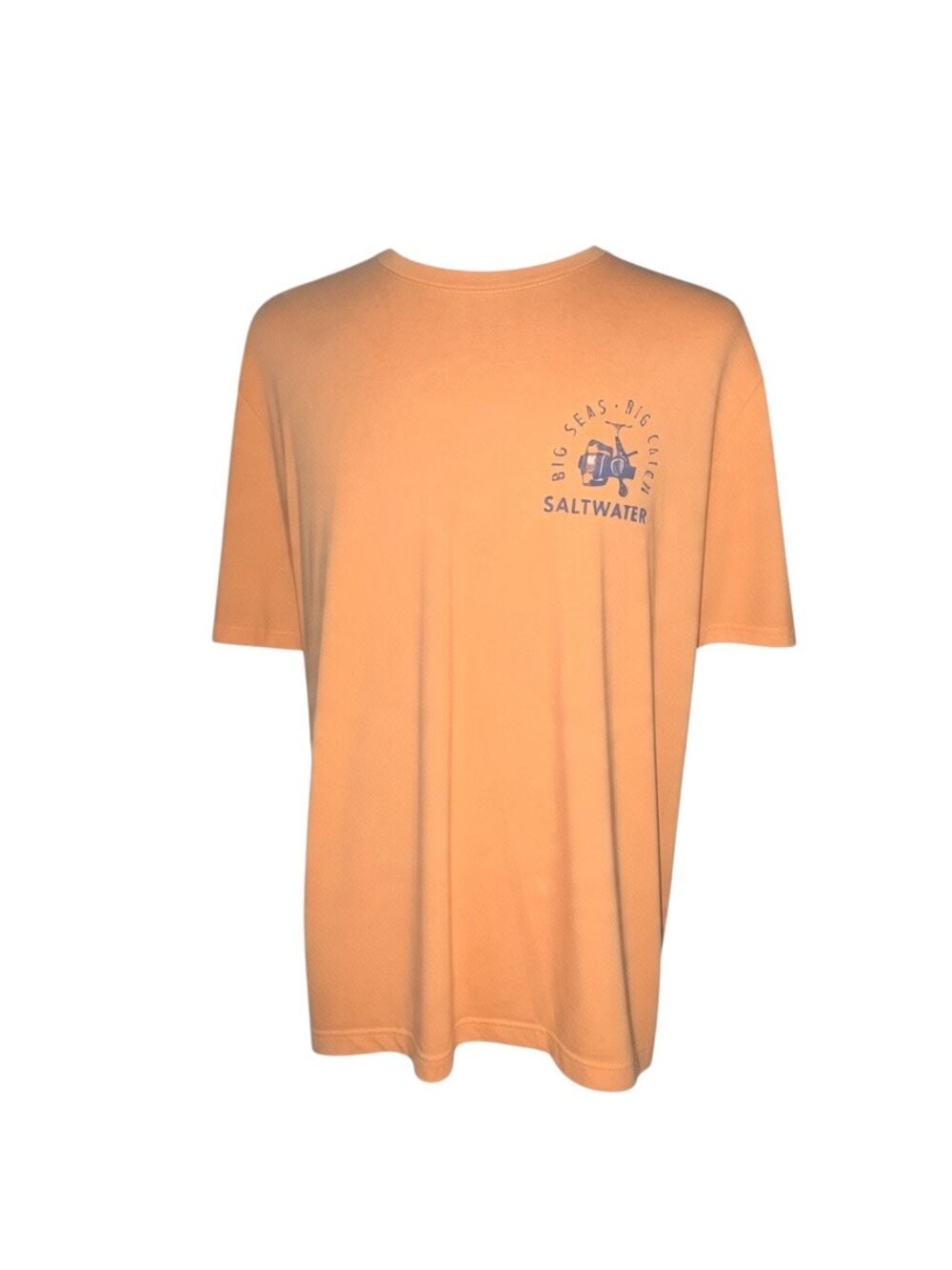 Izod Saltwater Graphic Tee Mens XXL Orange Fishing Shirt